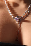 Moonstone Heart Pearls Necklace